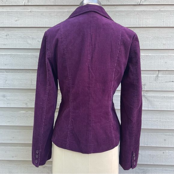 Women's Purple Corduroy Blazer - Picture 4 of 4